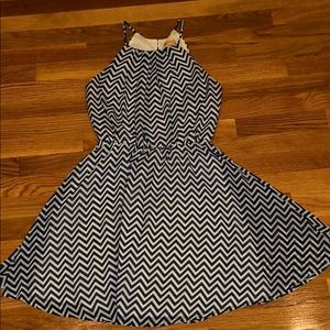 Blue and White Striped Dress, size medium